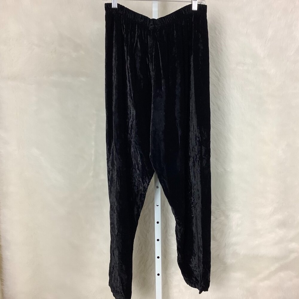 CP Shades Black Crushed Velvet Pants M